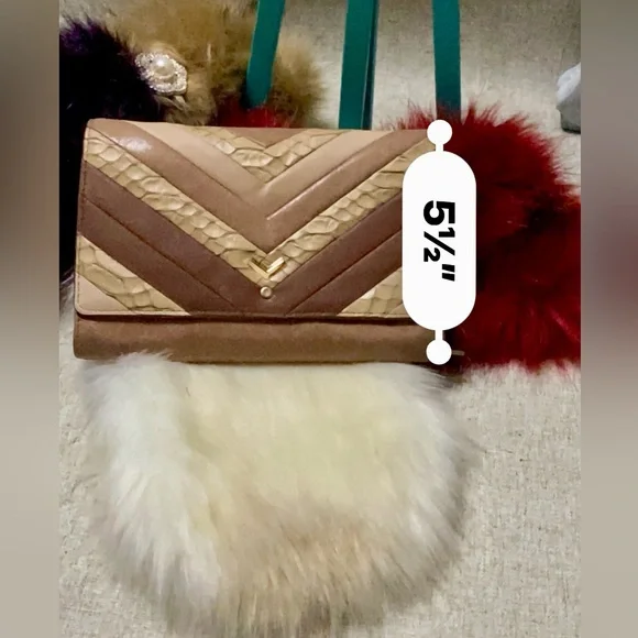 🎀Botkier New York FLAP SATCHEL, made of genuine leather, & snakeskin🎀#BOTKIER - Picture 11 of 17